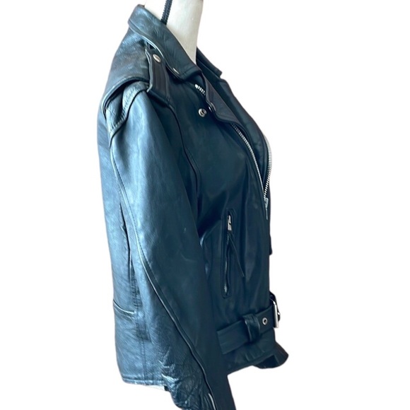 Vintage 1990 Leather Biker Jacket - Picture 4 of 12